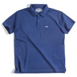 Maden Men's Vintage Indigo Lapel Polo Shirts Summer Casual Short Sleeve T-shirt with Pocket 100% Cotton Klein Blue Tees Tops
