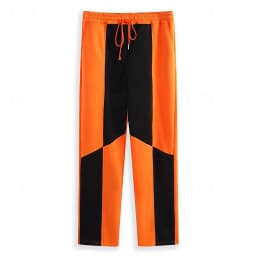 Men's Sweatpants Joggers Trousers Straight Leg Sweatpants Patchwork Drawstring Waist Color Block Comfort Casual Pants for Men
