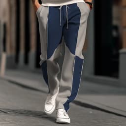Men's Sweatpants Joggers Trousers Straight Leg Sweatpants Patchwork Drawstring Waist Color Block Comfort Casual Pants for Men