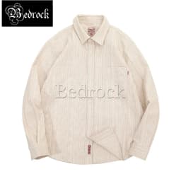 MBBCAR American style vintage 100% cotton beige shirts for men 4 yarn-dyed simple one wash casual Men's shirts and blouses 9236