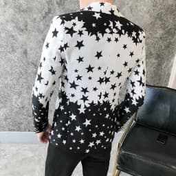 Star Print Slim Fit Blazers 2026 New Men's Club Dress Groom Tuxedo Men's Formal Wedding Prom Suit Jacket Brand Costume Homme