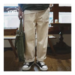 Maden Vintage 11.2oz White Cottonseed Hull Jeans Casual Loose Fit Straight Trousers for Men's Spring and Fall Chino Cargo Pants