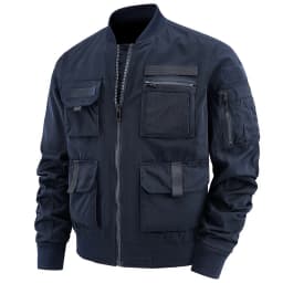 Spring And Autumn New Men's Jacket Solid Color Multi-Pocket Zipper Jacket Fashion Simple Casual Versatile Mening's Clothing