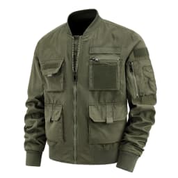 Spring And Autumn New Men's Jacket Solid Color Multi-Pocket Zipper Jacket Fashion Simple Casual Versatile Mening's Clothing