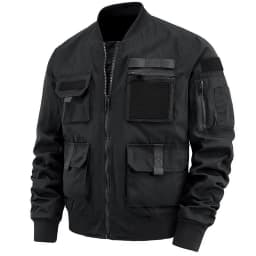 Spring And Autumn New Men's Jacket Solid Color Multi-Pocket Zipper Jacket Fashion Simple Casual Versatile Mening's Clothing