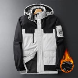 2026 9XL Mens Winter Jacket Fleece Lining Zip Hood Warm Parka Male Large Size Waterproof Big Extra Plus 8XL Windbreaker Mountain
