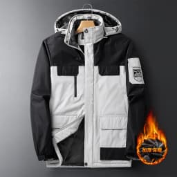 2026 9XL Mens Winter Jacket Fleece Lining Zip Hood Warm Parka Male Large Size Waterproof Big Extra Plus 8XL Windbreaker Mountain