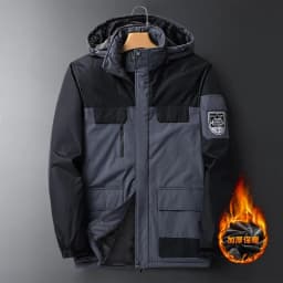 2026 9XL Mens Winter Jacket Fleece Lining Zip Hood Warm Parka Male Large Size Waterproof Big Extra Plus 8XL Windbreaker Mountain