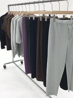 Miyake Pleated Men Cargo Pants Pleated Straight Pants Loose Overalls Men Baggy Black Trousers Fashion Casual Streetwear Pants