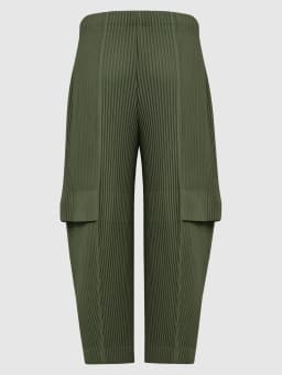 Miyake Pleated Men Cargo Pants Pleated Straight Pants Loose Overalls Men Baggy Black Trousers Fashion Casual Streetwear Pants
