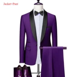 Men's Lapel Black Suit Set Coat Vest Trousers / Business Groomsmen Groom Wedding Dress Fprmal Blazer Pants