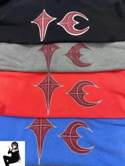 Hip Hop Thug Club Hole Damaged Hoodie Embroidery Red Leather Moon Star Ptach Pattern Sweatshirts Men Women Wash Pullovers Hoody