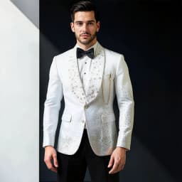 Luxury Diamond Men Suits 2 Pieces Sets Diamond Ropa Hombre Shawl Collar Groom Tuxedos Male Party Prom Blazer Customized