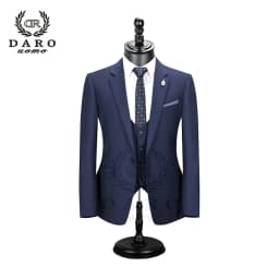 2026 DR DARO UOMO Men Suits Slim Fit for Business Work and Wedding Wear 3Pcs Set DRV6158