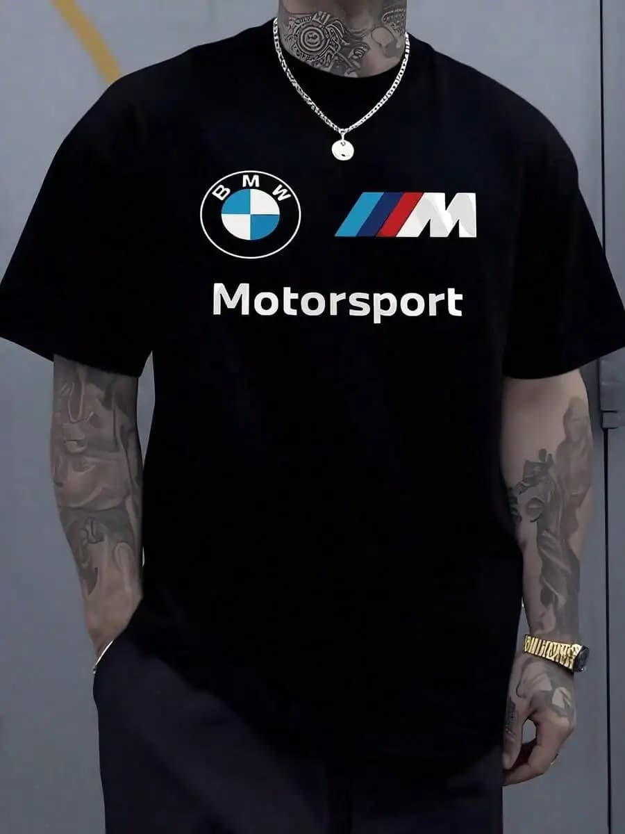 Iconic Roundel Emblem Representing Precision Automotive Engineering And M Motorsport Logo Signifying High Performance Racing 220g Tshirt