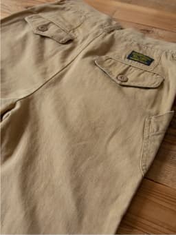 N-1D Autumn Winter New All-Cotton HBT Thick Herringbone WWII-Style American Retro Straight-Leg Deck Pants (Amekaji Long Pants)