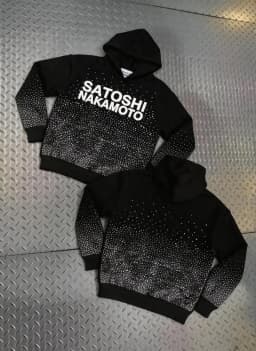 Full Hotfix Rhinestone SATOSHI Hoodie American High Street Classic Letter Print Retro Black Fleece Hooded Sweatshirt Men Women