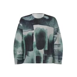 Miyake Pleated Men's Long-Sleeve T-Shirt 2026 New Top Casual Fashion Wear Vacation Attire Minimalist Loose Straight-Leg Pants