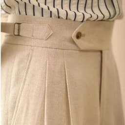 Linen Straight Pant For Men 2024 Summer Business Gentleman Naples Pant Paris Buckle Drape High Waisted Trousers Men Formal Pant
