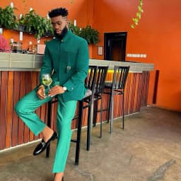 Green Fashion Utility Wedding Men Suits Tailor-Made Party Tuxedo 2 Pieces Slim Fit Jacket Pants Blazer Party Singer Groom