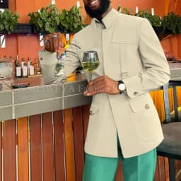 Green Fashion Utility Wedding Men Suits Tailor-Made Party Tuxedo 2 Pieces Slim Fit Jacket Pants Blazer Party Singer Groom