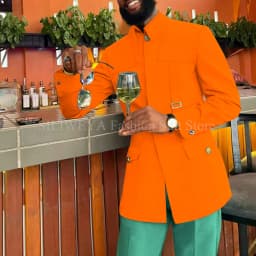 Green Fashion Utility Wedding Men Suits Tailor-Made Party Tuxedo 2 Pieces Slim Fit Jacket Pants Blazer Party Singer Groom