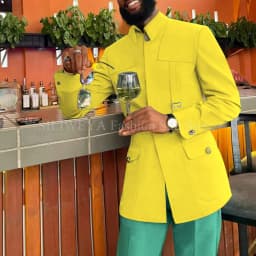 Green Fashion Utility Wedding Men Suits Tailor-Made Party Tuxedo 2 Pieces Slim Fit Jacket Pants Blazer Party Singer Groom