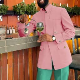 Green Fashion Utility Wedding Men Suits Tailor-Made Party Tuxedo 2 Pieces Slim Fit Jacket Pants Blazer Party Singer Groom