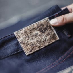 Maden Men's 100% Cotton Vintage Selvedge Raw Denim Jeans with Horse Hair Leather Patch Straight Trousers for Spring Fall Pants