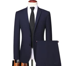 (Blazer+ Pants) Men's Fashion Business Casual Outdoor Gentleman Trend Single Breasted Wedding Slim-fit British Style Suit S-8XL