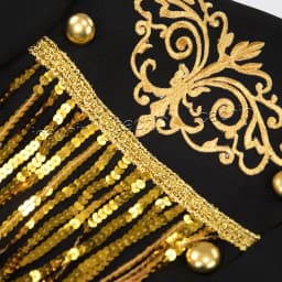 Steampunk Men's Jacket DJ Dancer Ternos White Men Costumes Clothing Black and Gold Blazer with Sequin Tassels for Performer