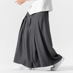 Japan Samurai Wide Leg Pants Men Cotton Linen Dark Wind Comfortable Casual Pants Harun Mens Loose Lantern Trousers Plus Size 5XL