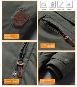 New style waterproof jacket for men - mid-length, thick, outdoor casual hooded oversized men's jacket - fall/winter clothing