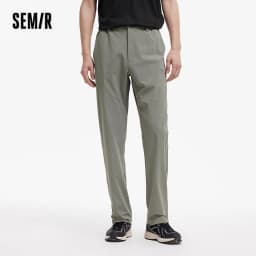 Semir Men Pants Cooling 2026 Quick Dry Straight Solid Stretch Urban Casual Everyday Style Soft Comfortable Daily Wear Trendy