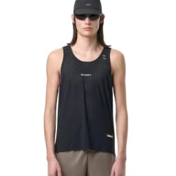 SATISFY Space Singlet sleeveless running vest breathable mesh letter print vest