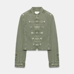 Mens Jacket Vintage Napoleon Collar Denim Coat Harajuku Unisex Loose Fit Button Detail Short Jacket Casual Streetwear Fashion