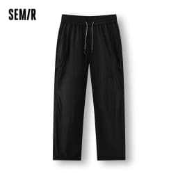 Semir Men Pants Functional 2026 Multi Pocket Drawstring Side Zipper Straight Urban Casual Style Soft Comfortable Daily Wear