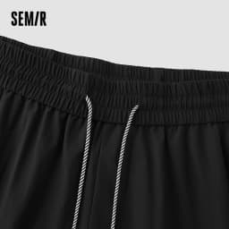 Semir Men Pants Functional 2026 Multi Pocket Drawstring Side Zipper Straight Urban Casual Style Soft Comfortable Daily Wear