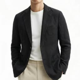 KIDWHXR Man Suit Outerwear Thin Comfortable Single-breasted Men Blazer Simple Solid Color Long Sleeve Pocket Male Casual Coat