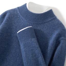 Seven Needle Thick Men's Sweater 100% Cashmere Half High Collar Pullover Autumn Winter Warm Long Sleeved Knitted Base Sweater
