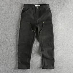 2024 Autumn New American Retro 320G Heavyweight Woven Cargo Pants Men's Fashion 100% Cotton Washed Straight Casual Trousers