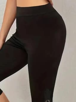 Women's Solid Color Stretch Cropped Seven Leggings Casual Tight Cropped Sevenpants Fashion High-waisted Stretch Pants Women