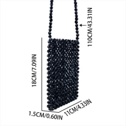 Advanced sense Instagram style acrylic phone bag, hand woven string mini bag, diagonal cross bag, single shoulder bag