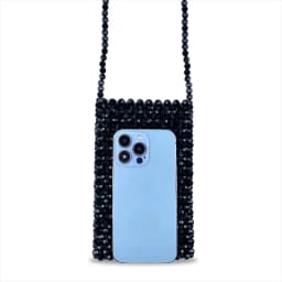 Advanced sense Instagram style acrylic phone bag, hand woven string mini bag, diagonal cross bag, single shoulder bag