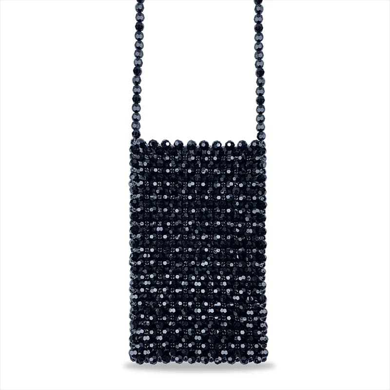 Advanced sense Instagram style acrylic phone bag, hand woven string mini bag, diagonal cross bag, single shoulder bag