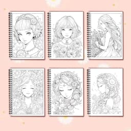 Spiral Coloring book -30 Sheets adult coloring book, 11.2 x 8.3 inches, 100g thick paper, drawing book, homecoming holiday gift