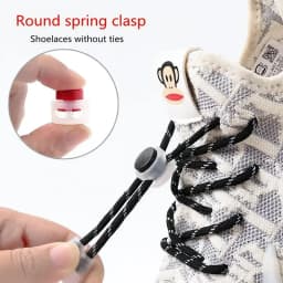 Elastic laces Sneakers Round Lock Shoelaces without ties Kids Adult Quick Shoe laces Rubber Bands lazy Shoeace for Shoes