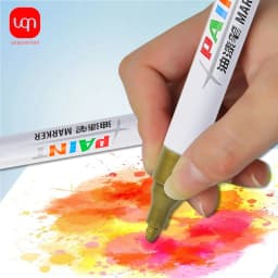 Yellow Permanent Paint Marker Pen 3/6/10Pcs Waterproof Non Fading Graffiti Marker Car Tire Wood Metal Plastic DIY Craft Supplies