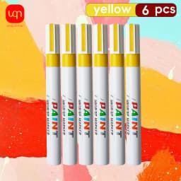 Yellow Permanent Paint Marker Pen 3/6/10Pcs Waterproof Non Fading Graffiti Marker Car Tire Wood Metal Plastic DIY Craft Supplies