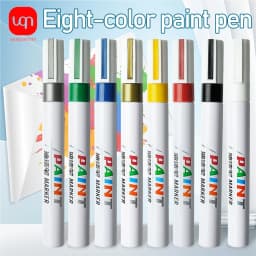 Yellow Permanent Paint Marker Pen 3/6/10Pcs Waterproof Non Fading Graffiti Marker Car Tire Wood Metal Plastic DIY Craft Supplies